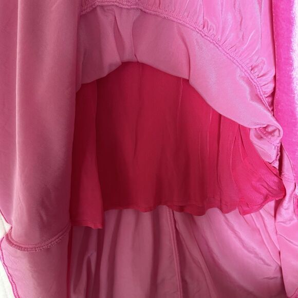 NWT Rhode Pink Ester V-Neck Puff Sleeve Velvet Dress in Jaipur Size 8 $565 - Picture 8 of 16
